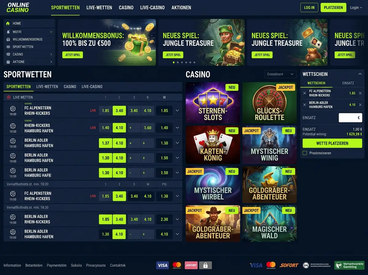 Slotsgem — Spiele und Quoten